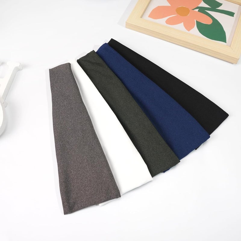 CellElection 5 Pack Sports Headband for Men, Breathable Mesh Design, Reused & Washed Mens Headband Sweat Bands for Running Yoga Fitness Workout - Image 3